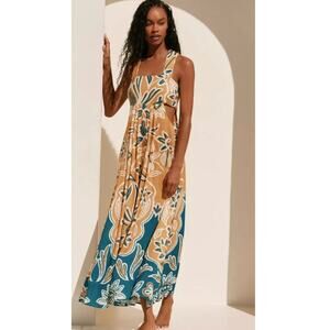 Anthropologie Celandine The Piper Bandeau Maxi Dress SZ L NWT